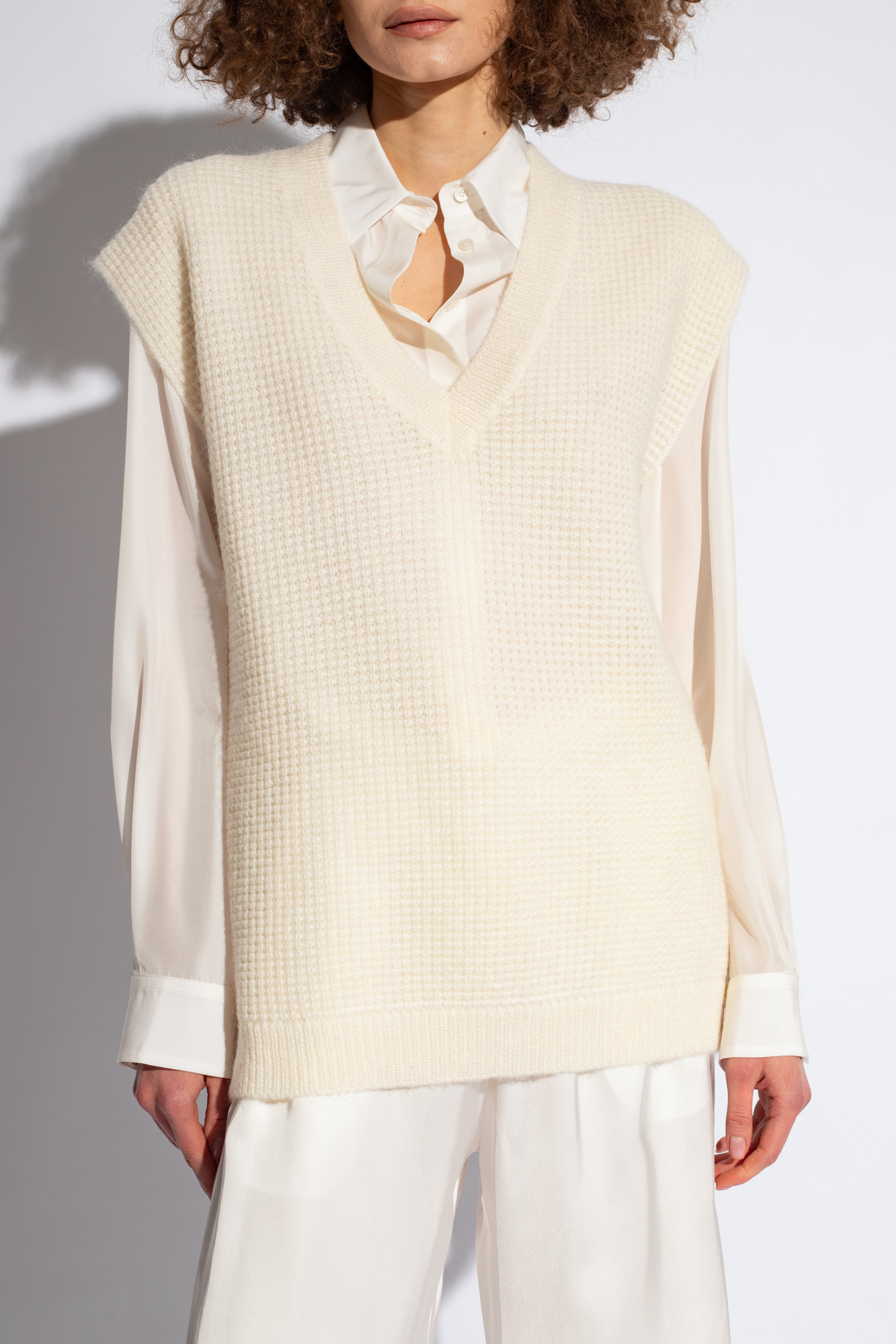 ボトムスその他 Fabiana Filippi V-Neck Cotton Vest With Silk Satin Back Fabiana Filippi V-neck vest | Women's Clothing | Vitkac